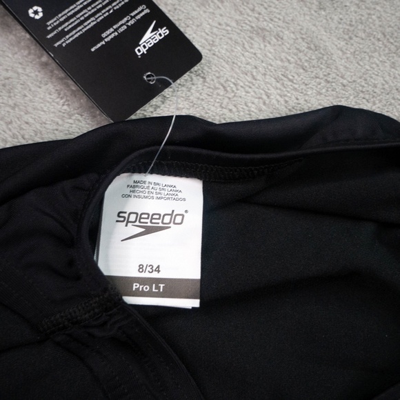 Speedo Women's 8/34 Black Swimsuit One Piece Prolt Super Pro Solid NWT - Picture 11 of 12